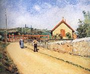 Camille Pissarro Pang plans Schwarz railway crossing oil painting artist